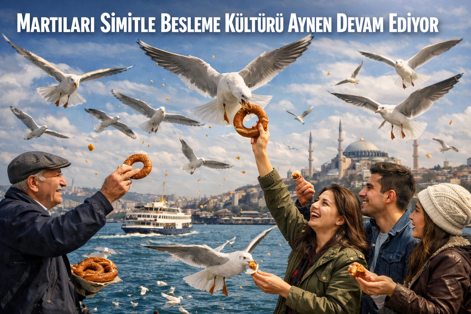 Martıları Simitle Besleme Kültürü Aynen Devam Ediyor