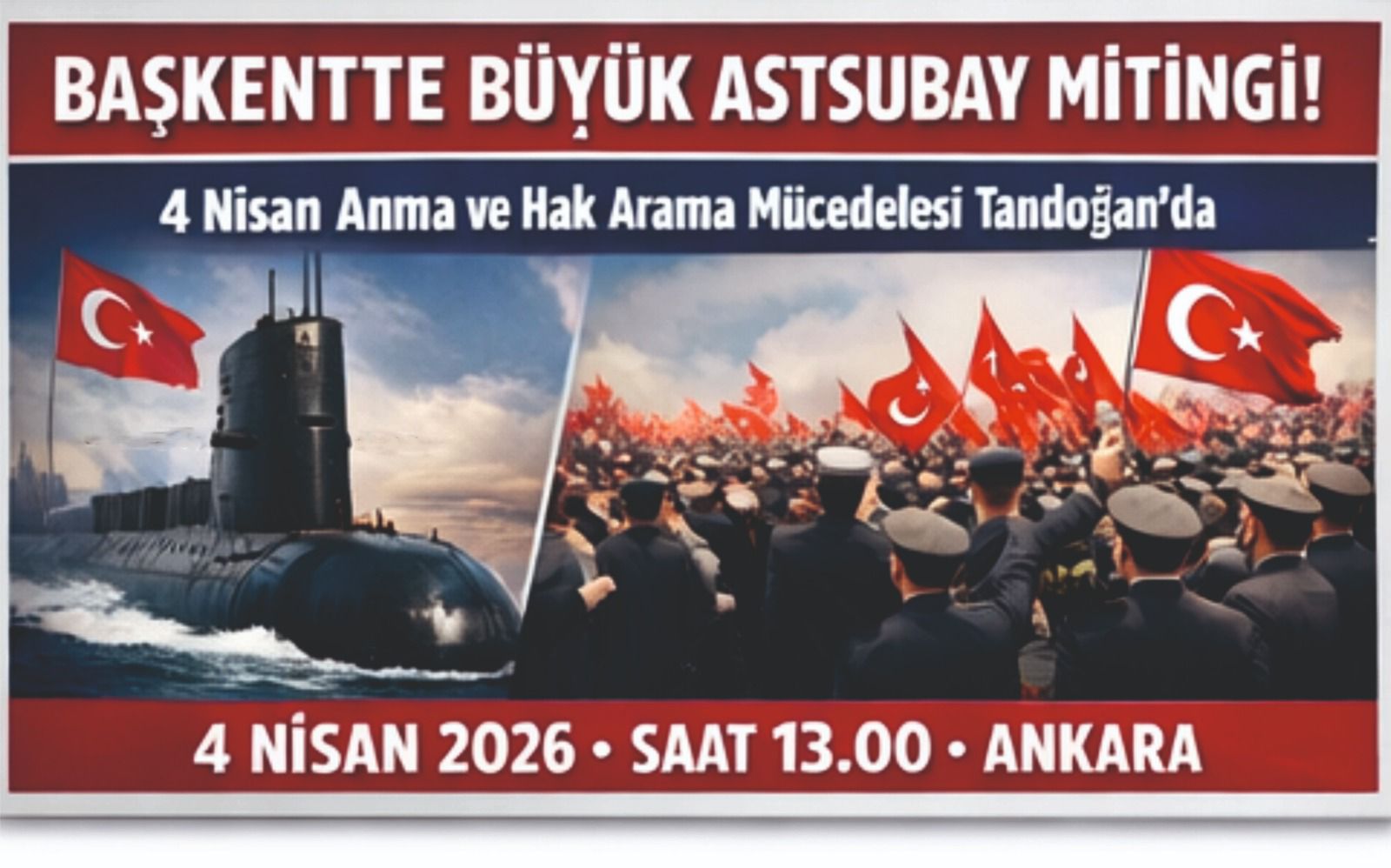 Ankara’da Emekli Astsubaylar Buluşuyor: “Hak, Onur ve Adalet” Mitingi 4 Nisan’da