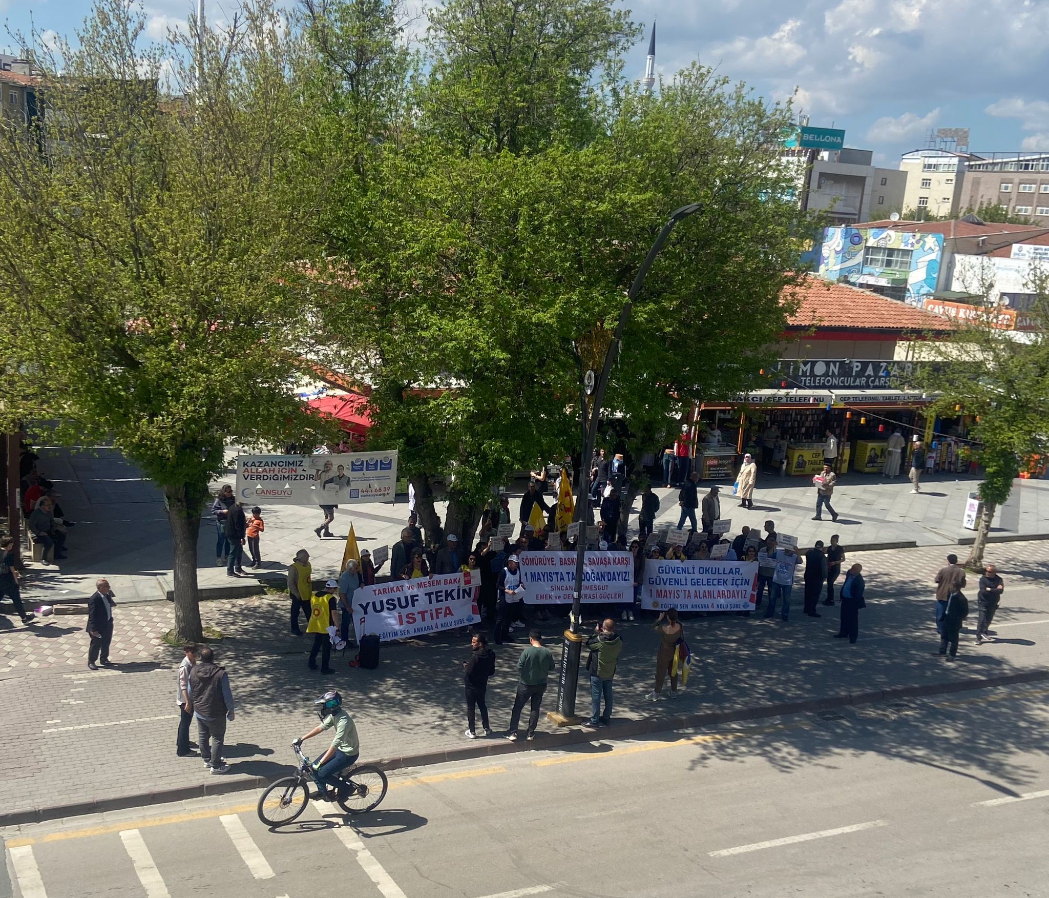 Ankara Sincan Vatan Caddesi’nde Eğitim Sen’den Basın Açıklaması