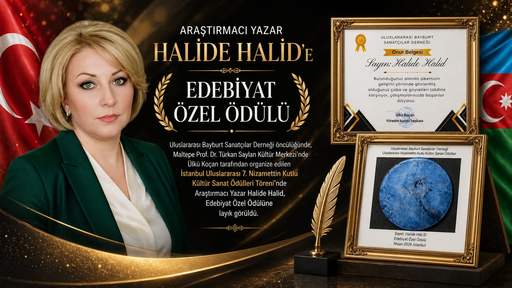 Araştırmacı Yazar Halide Halid 'e Edebiyat Özel Ödülü